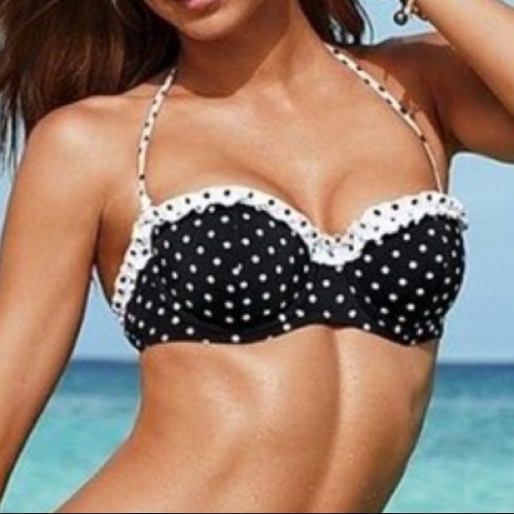 Victoria's Secret Other - Victoria Secret Ruffle Dot Push up Swim Bandeau